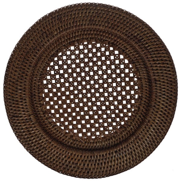 Fiolini Platzteller Rattan Rund Ø32cm Dark Mokka