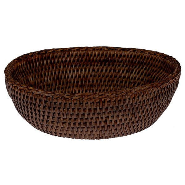 Fiolini Brotkorb Rattan Oval Dark Mokka